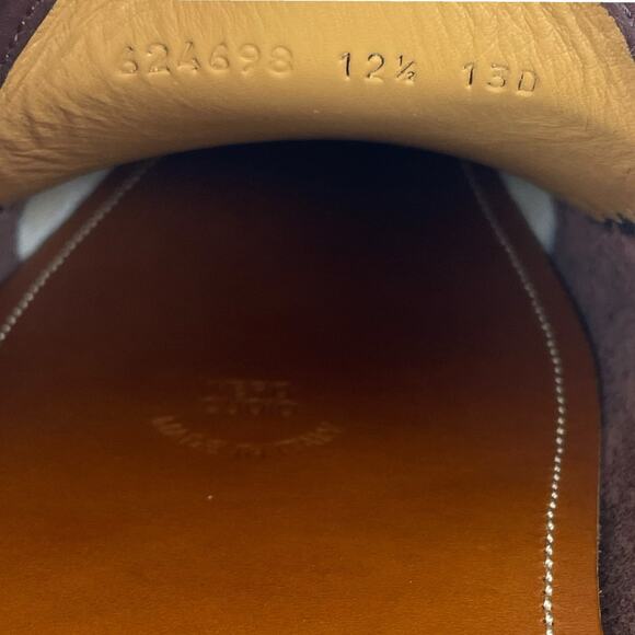 Gucci Ayrton Web GG Logo Horsebit Leather Driver Loafer Brown Size 12.5 - Picture 14 of 16